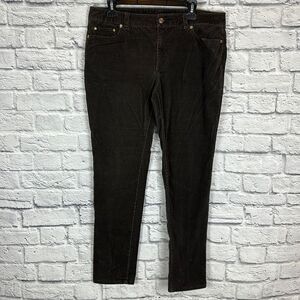 Michael Kors Brown Corduroy Skinny Pants Size 12